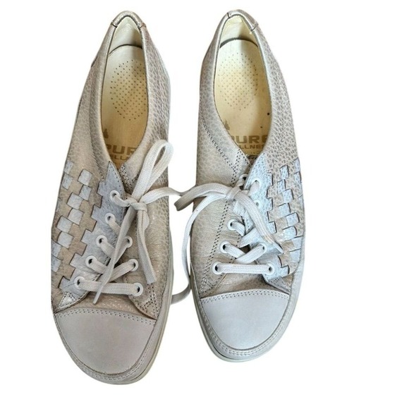 Pure Wellness Womens Beige Lace-Up Sneakers Size 7.5 Woven‎ Pattern Casual - Picture 6 of 9